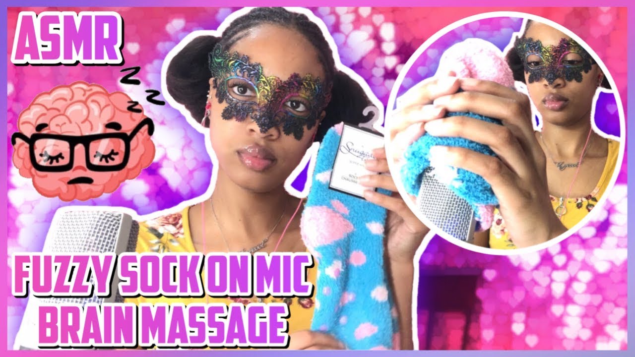 ASMR Fuzzy Sock On Mic Tingly Brain Massage No Talking YouTube