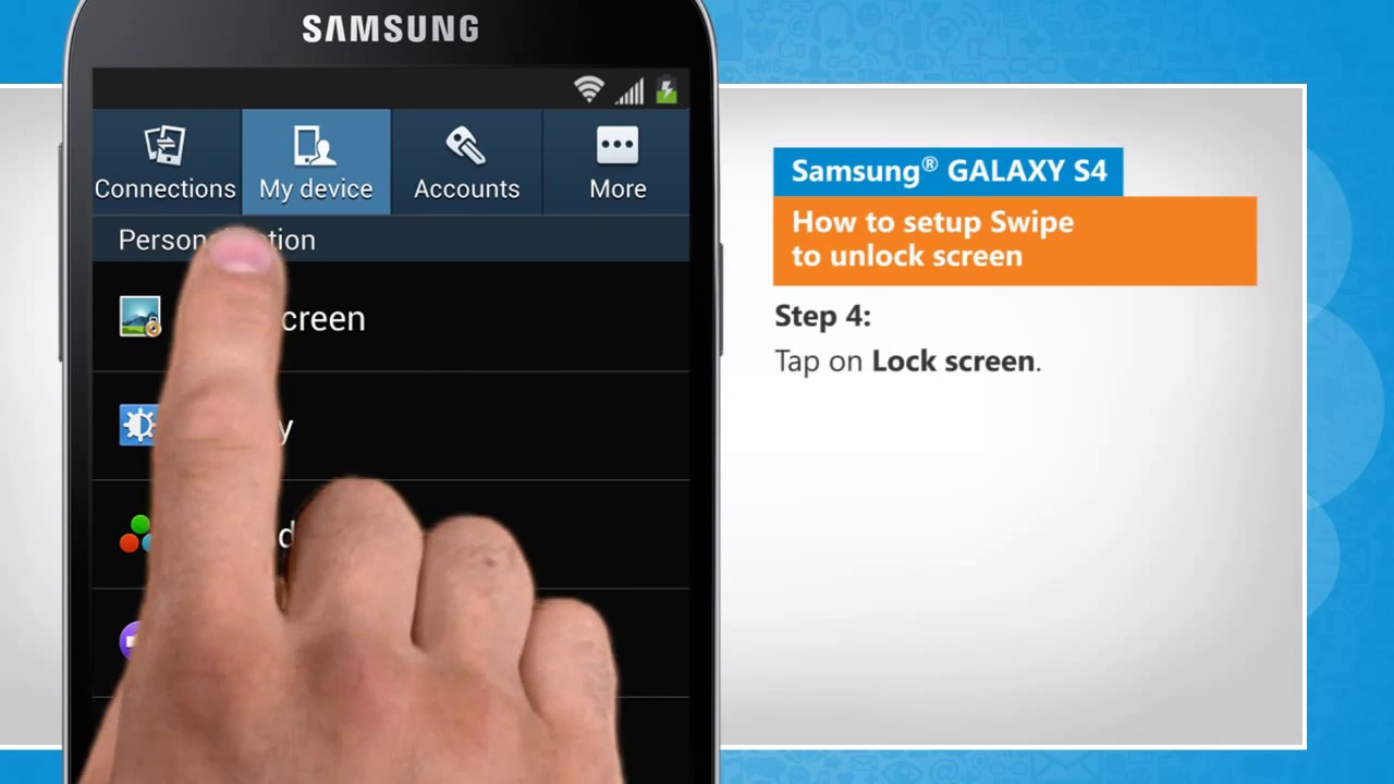 How To Setup Swipe To Unlock Screen On Samsung GALAXY S4 YouTube