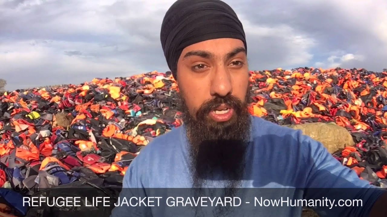 100k + refugee life jacket graveyard. Lesvos, Greece. YouTube
