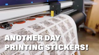 Another day Printing Stickers at StickerLA.com, Custom Stickers