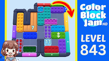 Color Block Jam Level 843 Solution Walkthrough