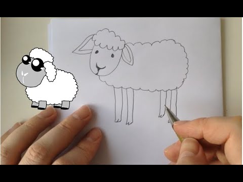Koyun Kuzu Resmi Nasıl Çizilir? - Anaokulu etkinlikleri - Wie zeichnet man ein einfaches Bild?