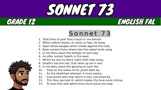 Sonnet 73 | Grade 12 English FAL