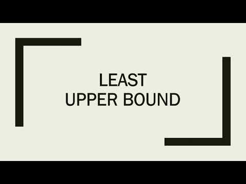 Least Upper Bound