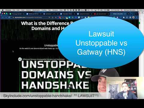 Lawsuit to Gateway (Handshake) From Unstoppable Domains