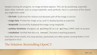 Troubleshooting OpenCV Image Display Issues: Why imshow May Fail on Your Mac