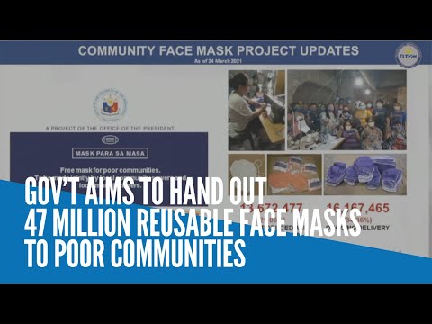 Gov’t aims to hand out 47 million reusable face masks to poor communities