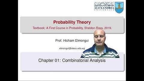 [Prob] - 01 - Combinatorial Analysis - Part 1