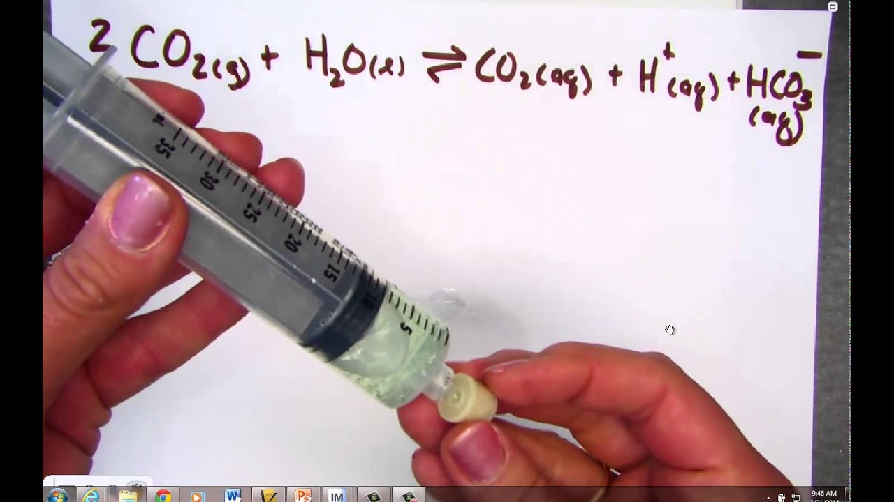 Ле Шателье и изменения давления с использованием газированной воды