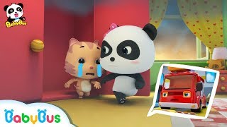 baby pandas fire evacuation super firefighter rescue team kids safety tips babybus