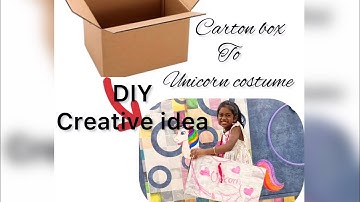Unicorn costume for kids with use and throw carton box |DIY creative ideas |DIYkidstoys