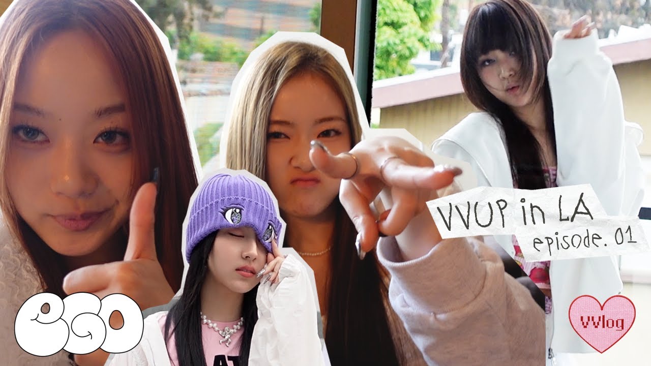 [VVlog] VVUP 전원 귀여워 그룹인 거 축하해 | VVUP (비비업) in LA ep.01
