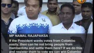 Namal Rajapaksa meets Wanathamulla homeowners_Newsfirst