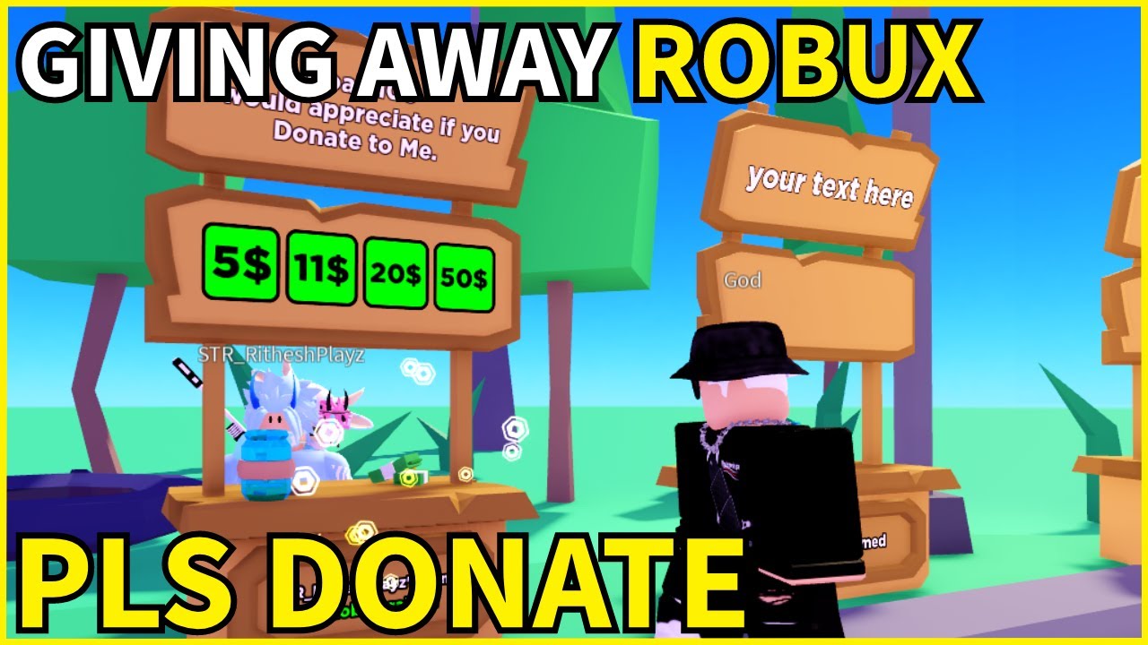 GIVING AWAY ROBUX TO SUBSCRIBERS! Pls Donate Roblox! YouTube