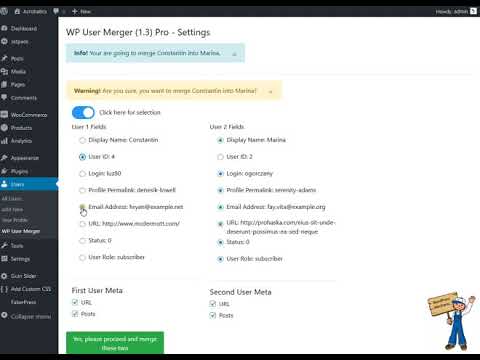 WP User Merger - WordPress Plugin By Fahad Mahmood - YouTube