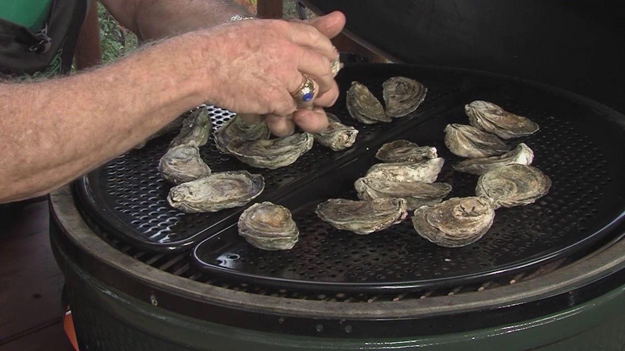 Oysters Rockefeller Cooked on the Big Green Egg 2017 YouTube
