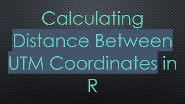 Calculating Distance Between UTM Coordinates in R