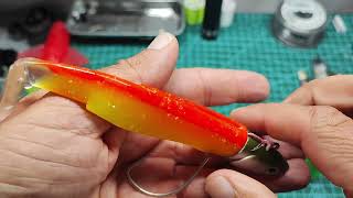 Gomma Masticata Dai Pesci Riparazione Black Minnow Grossi Per Vertical Fishing