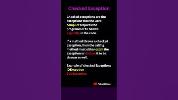 Difference Between Checked and Unchecked Exception | Java Interview Question 34 | Pahadi Coder