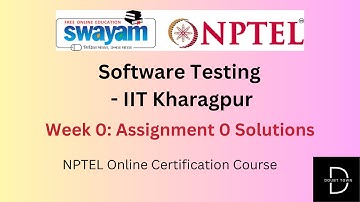 Software Testing -IIT Kharagpur Week : 0  Assignment 0 Answers  ||Jan 2024||  NPTEL