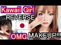 Remove Kawaii Japanese girl's makeup!!!!video playback Removing asian crazy makeup