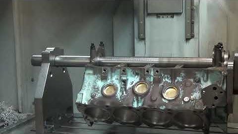 Pontiac splayed main cap machining on RMC V40