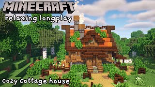 Minecraft Relaxing Longplay  Building a Cozy Cottage House (No Commentary)