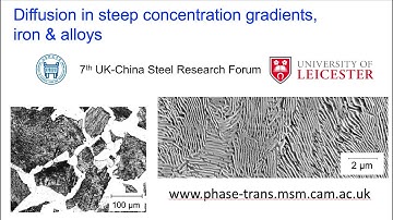 Diffusion in steep concentration gradients in iron alloys