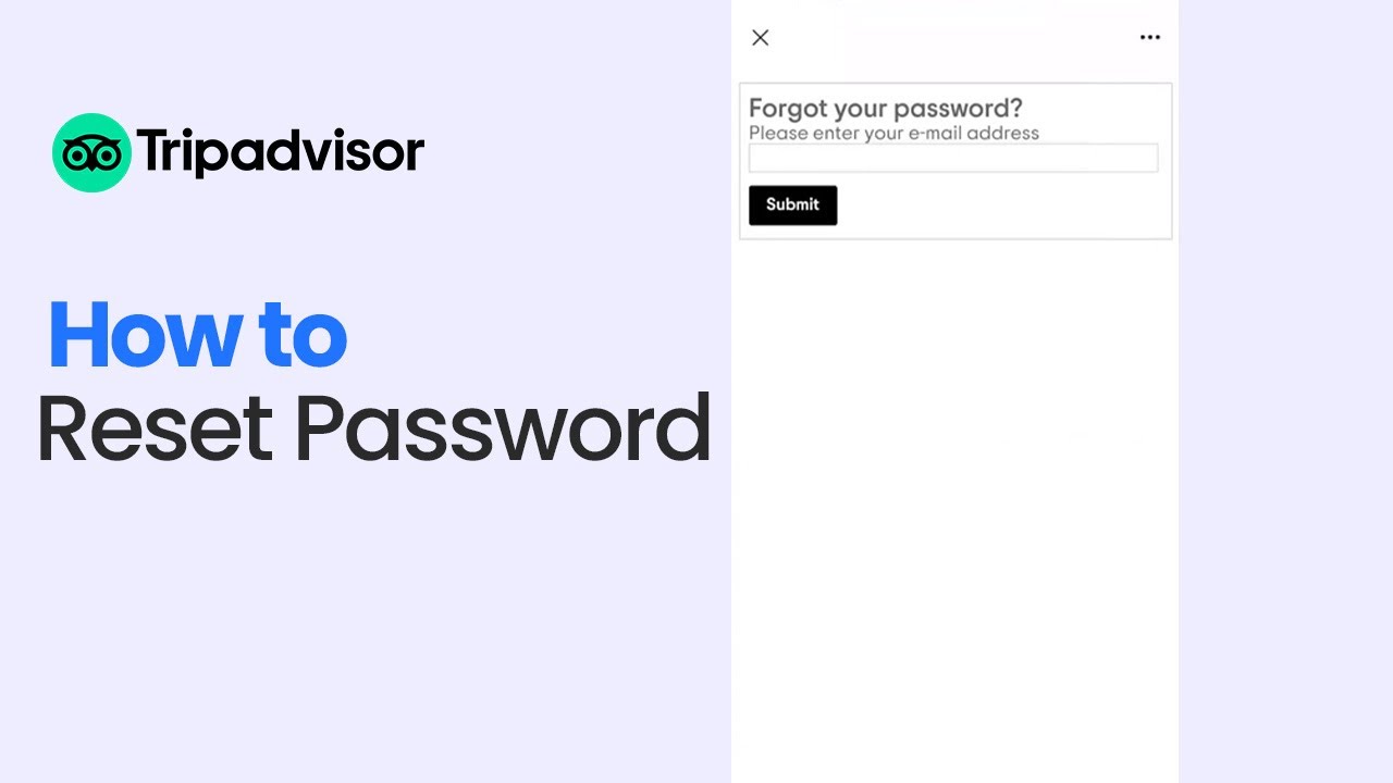 How to Reset Password on Tripadvisor