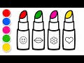 Drawing Lipstick 💄 | Fun & Easy Lipstick Art for Kids | Lipstick Drawing ideas