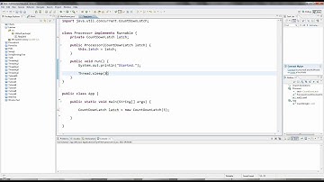 Advanced Java: Multi-threading Part 6 -- Countdown Latches