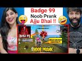 Badge 99 Noob Prank with Ajjubhai94 😂 Total gaming must watch | Badge99 Reaction Free Fire