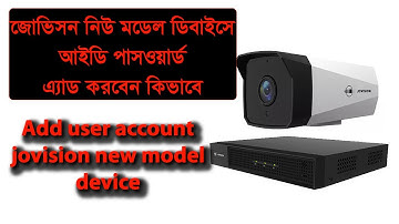 Add user account and password jovision new model device