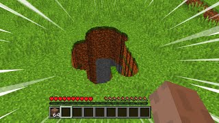 Minecraft : WHATS INSIDE THIS AMONG US HOLE??(/PE/MCPE) screenshot 2