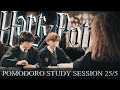 Hogwarts Library 📚 POMODORO Study Session 25/5 - Harry Potter Ambience 📚 Focus, Relax & Study