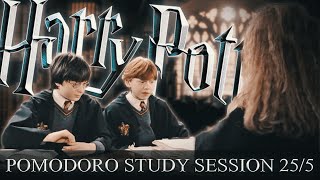 Hogwarts Library 📚 POMODORO Study Session 25/5 - Harry Potter Ambience 📚 Focus, Relax & Study