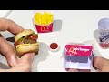 Mini Food McDonald's Burger & Fries with Coke (Cooking Sounds) (ASMR) (KITCHEN SET)