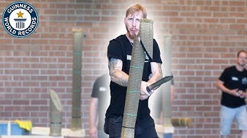 Most Sword Cuts In One Minute - Guinness World Records
