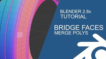 Blender 2.8 Tutorial: Merge Polygons - Bridge Faces & Limited Dissolve