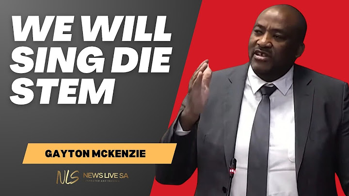 Gayton Mckenzie : We support Die Stem being part of the National Anthem