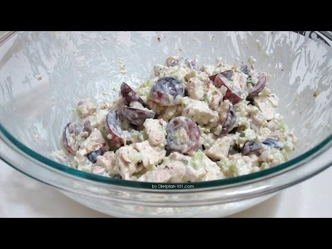 Low Carb Chicken Grapes Blue Cheese Salad | Dietplan-101.com