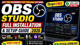 OBS Studio Kaise Install Kare | Full Tutorial Hindi 2026 #tech  #obsstudio #youtube 