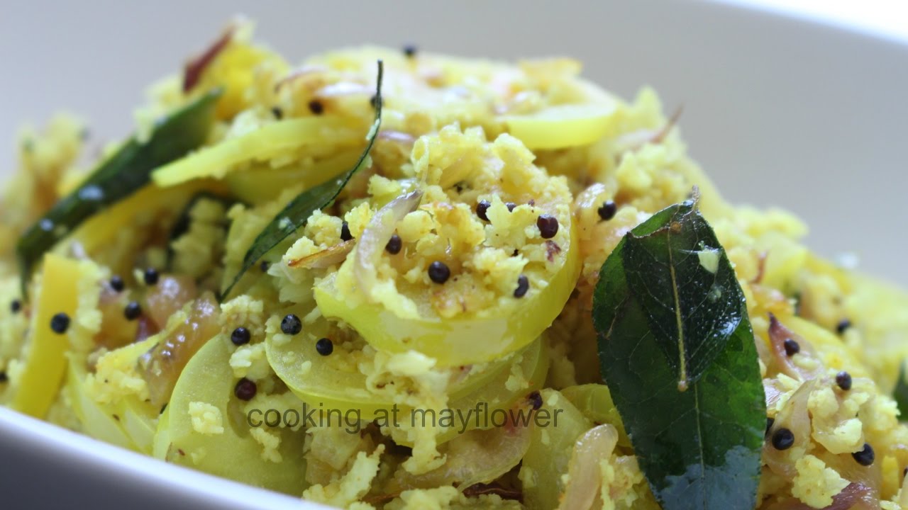 Pacha thakkali thoran recipe / Green tomato thoran / Green tomato stir