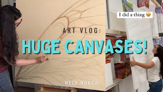 ART VLOG: I BOUGHT HUGE CANVASES! (NOW WHAT??)