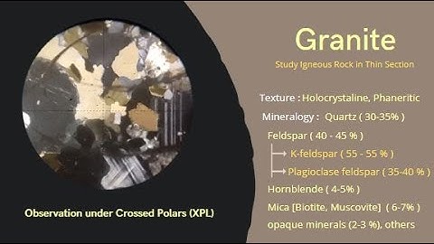 Granite in Thin Section | Intrusive Igneous Rock under Microscope | PPL & XPL | Optical Petrology