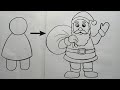 how to draw easy santa caus step by step,christmas drawing very easy for beginners,how to draw santa