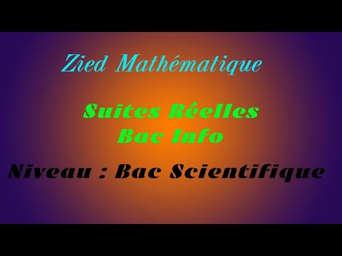 Exercice Suite Réelle. Bac Informatique. (Bac Scientifiques)