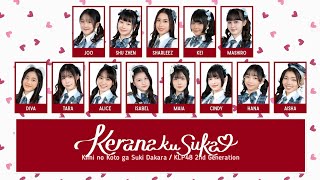 Kerana Ku Suka (Kimi no Koto ga Suki Dakara) - KLP48 | Color Coded Lyrics 