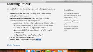 Cloudera Administration - Configure Zookeeper - Learning Process