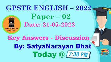 GPSTR ANSWER DISCUSSION
